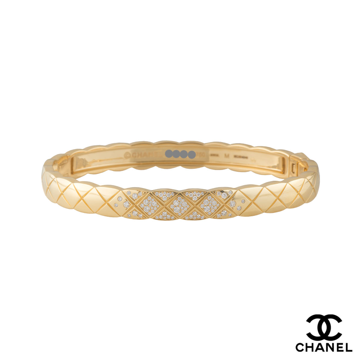 CHANEL 18K White Gold Diamond Coco Crush Bracelet 363824  FASHIONPHILE